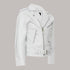 Men's Stylish Casual White Leather Biker Jacket